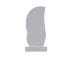 Modern Upright Memorial with Cross, Roses and Dove - Image 2