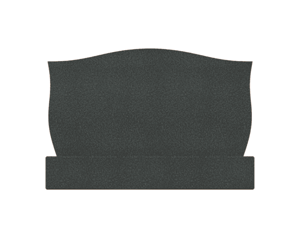 Serpentine-Top Upright Jewish Headstone with Star of David - Image 2