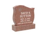 Simple Upright Granite Memorial with Star of David