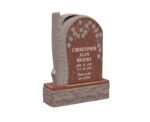 Upright Granite Memorial with Birch Tree Shape