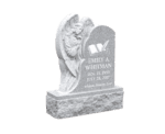 Guardian Angel Embracing Granite Headstone – A Tribute of Love