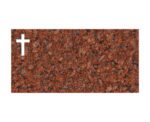 Elegant Flat Headstone with Cross Symbol - Image 2