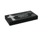 Flat Granite Grave Marker with Celtic Cross and Shamrocks