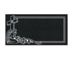 Economy Flat Cemetery Marker with Sleeping Angel Design - Image 2