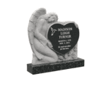 Angel of Peace Heart-Shaped Memorial in Granite