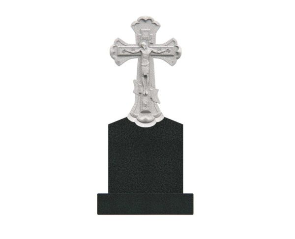 Orthodox Gravestone with Carved Crucifix Cross - Image 2