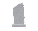 Artistic Monument with Draped Design and Cross Accent - Image 2