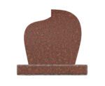 Curved Upright Granite Headstone with Cross and Rose - Image 2