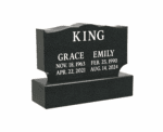 Simple Upright Companion Granite Headstone