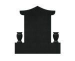 Asian-Inspired Double Upright Memorial with Pagoda Roof - Image 2