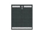 Christian Granite Half Ledger Grave Marker with Scroll Border - Image 2