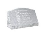 Affordable Rustic Slant Grave Marker with Nature Design