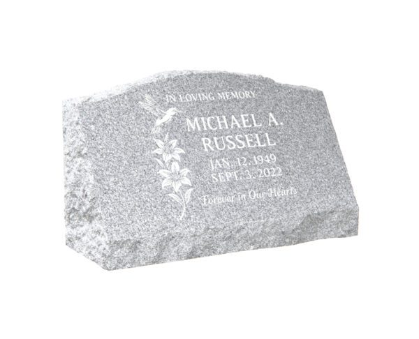 sl01.16933 Affordable Rustic Slant Grave Marker with Nature Design - Image 1