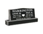 Simple Companion Granite Monument with Rustic Base