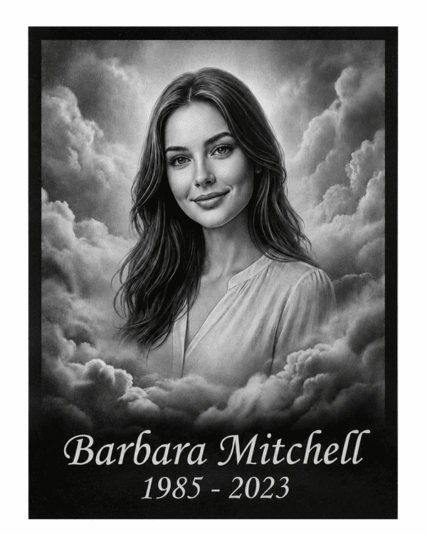 Black & White Portrait Engraving - Image 1