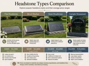 Are Flat Headstones Cheapest? Complete Price Breakdown 2 headstones types comparison