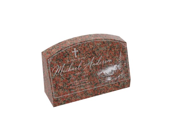 Faith & Wilderness Slant Granite Headstone - Image 1