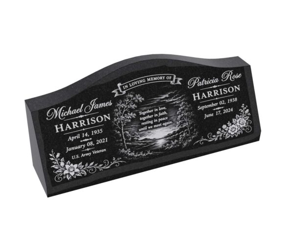 sl01.18478 Companion Serpentine Slant Granite Headstone - Image 1