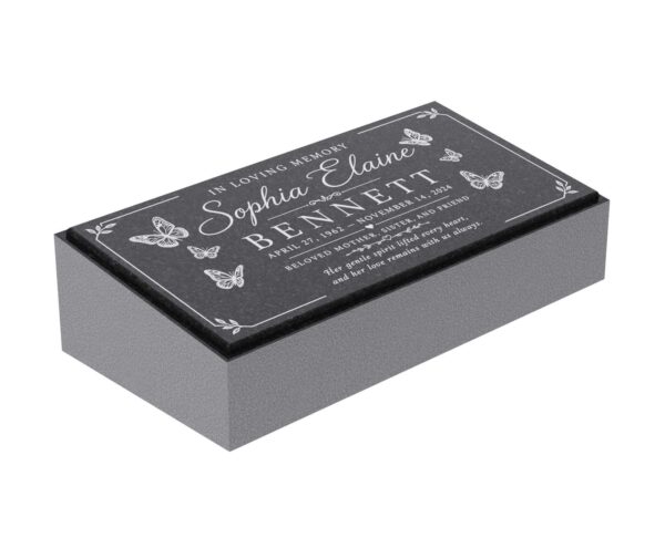 Child Butterfly Bevel Grave Marker - Image 1