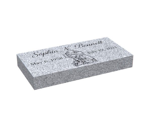 Flat Granite Grave Marker - Image 1