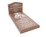Blessed Virgin Mary Granite Ledger Memorial with Headstone